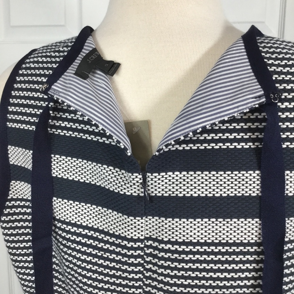 J. Crew Striped Sheath Dress - Navy & White - Picture 5 of 8